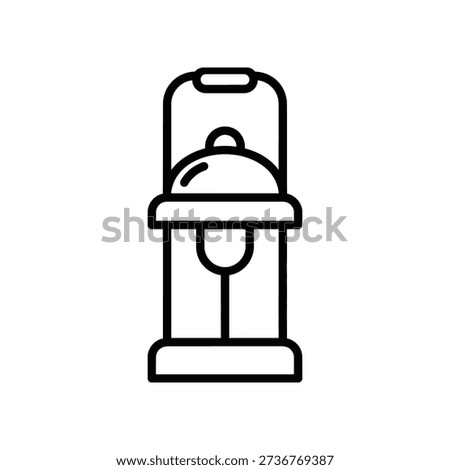 Minimalist illustration of a serving dome on a stand, symbolizing fine dining or gourmet presentation.