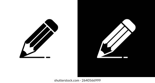 Minimalist illustration showing a black pencil drawing a line on a white background and a white pencil drawing a line on a black background side by side.