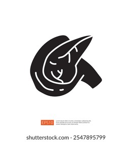 Una ilustración minimalista de una concha de caracol estilizada, enfatizando las curvas y la simplicidad.