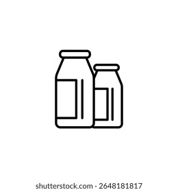 Minimalist Illustration Of Two Jars With Empty Labels Ready For Content