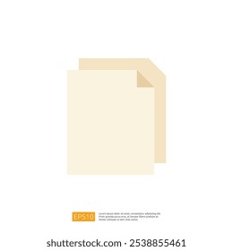 A minimalist illustration of two sheets of paper, one slightly overlapping the other, set against a plain background, suggesting simplicity and organization.