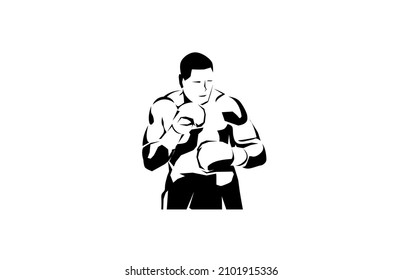 Minimalist Illustration Vector Professional Boxing