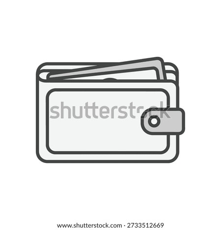 Minimalist illustration of wallet with cards inside