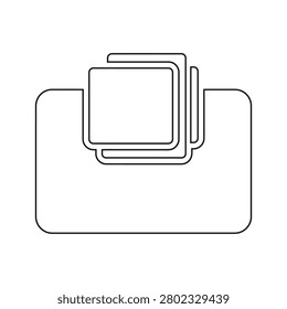A minimalist illustration of a wallet with a stack of bills protruding from it