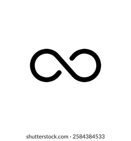 Minimalist Infinity Symbol Black Outline vector