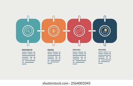 a minimalist infographic with a timeline vector Design.
