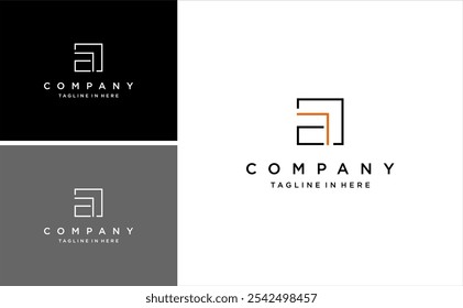 minimalist initial AC logo or CA letter monogram simple design