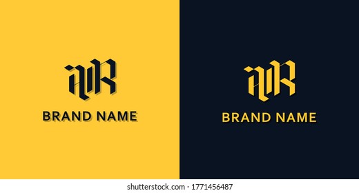 Minimalist Initial letter AR logo. This logo incorporate with modern typeface in the creative way.It will be suitable for which company or brand name start those initial.