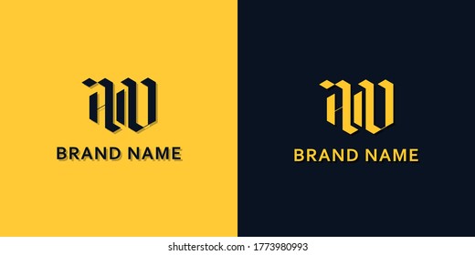 Logo AV de letra inicial minimalista. Este logo incorpora con la tipografía moderna de forma creativa.
