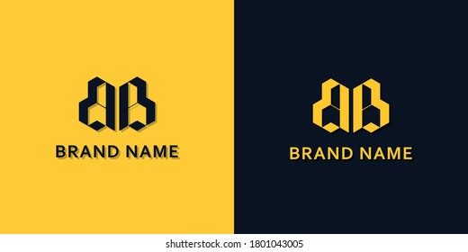 Minimalist Initial letter BB logo. This logo incorporate with modern typeface in the creative way.It will be suitable for which company or brand name start those initial.