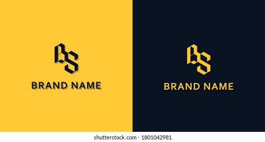 Minimalist Initial letter BS logo. This logo incorporate with modern typeface in the creative way.It will be suitable for which company or brand name start those initial.