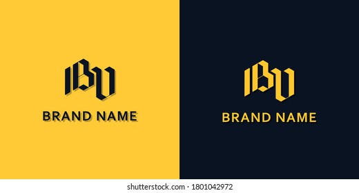 Minimalist Initial letter BV logo. This logo incorporate with modern typeface in the creative way.It will be suitable for which company or brand name start those initial.