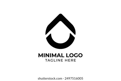 Minimalist Initial Letter C with Droplet or Oil Drop Logo Design Vector Creative icon, template