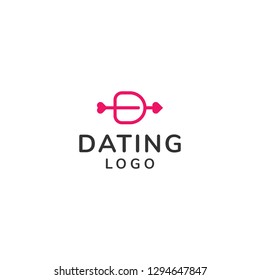 Minimalist initial letter D - Dating logo concept