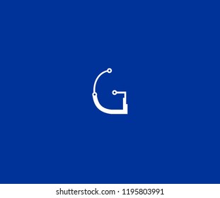 Minimalist Initial Letter G Tech Logo Design