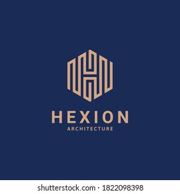 minimalist Initial Letter H Logo with hexagon Concept. Creative Minimal Alphabet Emblem Design Template. Graphic Symbol for Corporate Business Identity.Creative Vector Graphic Element.