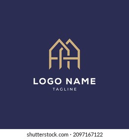 Letra inicial minimalista A Concepto de icono .Logo. Plantilla de diseño de emblema de alfabeto mínimo creativo. Símbolo gráfico para la identidad empresarial