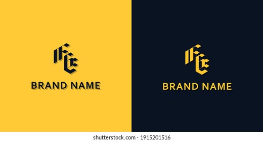 Minimalistische Initial Buchstaben FE Logo. Dieses Logo ist mit einer modernen Schrift in kreativer Weise integriert. Es ist geeignet, für welche Firma oder Marke diese anfänglich gegründet wird.