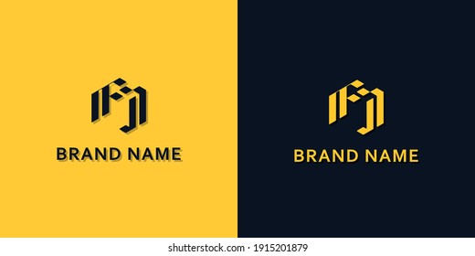 Minimalist Initial letters FJ logo. This logo incorporate with modern typeface in the creative way. It will be suitable for which company or brand name start those initial.