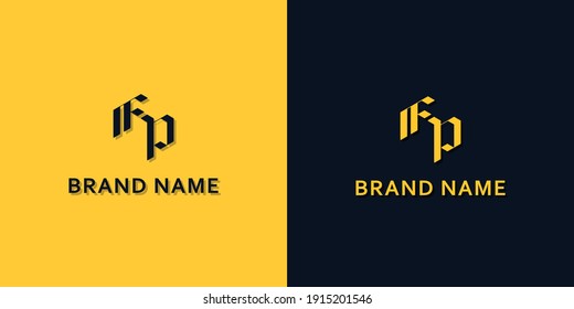 Minimalist Initial letters FP logo. This logo incorporate with modern typeface in the creative way. It will be suitable for which company or brand name start those initial.