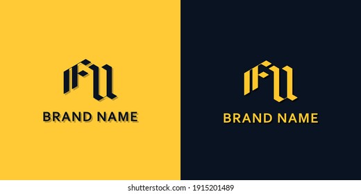 Minimalist Initial letters FU logo. This logo incorporate with modern typeface in the creative way. It will be suitable for which company or brand name start those initial.