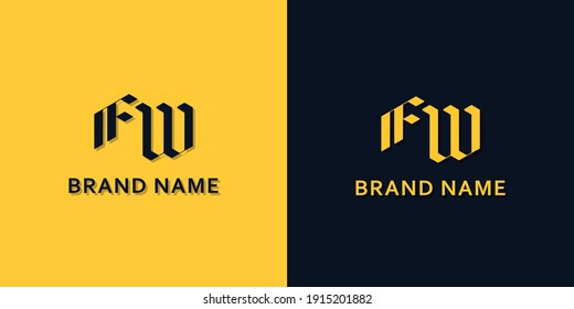 Logo de las letras iniciales minimalistas de FW. Este logo incorpora con la tipografía moderna de forma creativa. Será adecuado para qué empresa o nombre de marca inician esas iniciales.