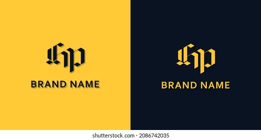 Letras iniciales minimalistas con el logotipo de HP. Este logo incorpora con la tipografía moderna de forma creativa. Será adecuado para qué empresa o nombre de marca inician esas iniciales.