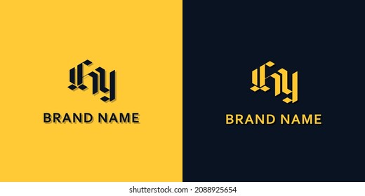 Minimalist Initial letters HY logo. This logo incorporate with modern typeface in the creative way. It will be suitable for which company or brand name start those initial.