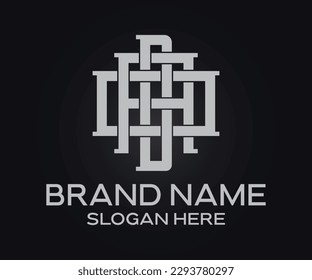minimalist initial letters monogram, urban clothing brand logo