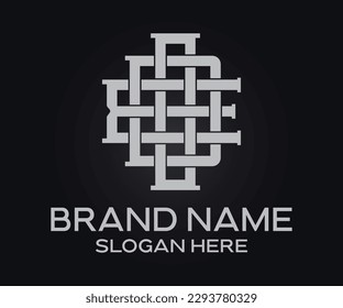 monograma de letras iniciales minimalistas, logotipo de marca de ropa urbana