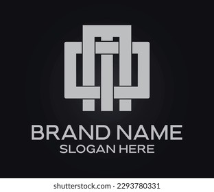 minimalist initial letters monogram, urban clothing brand logo