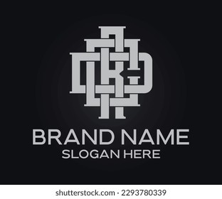 minimalist initial letters monogram, urban clothing brand logo