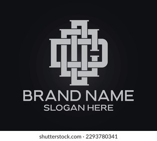 minimalist initial letters monogram, urban clothing brand logo
