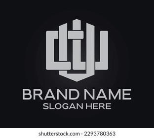 monograma de letras iniciales minimalistas, logotipo de marca de ropa urbana