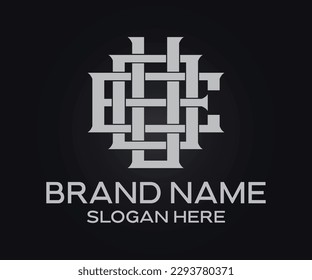 minimalist initial letters monogram, urban clothing brand logo