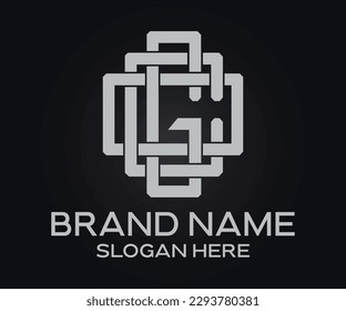 monograma de letras iniciales minimalistas, logotipo de marca de ropa urbana