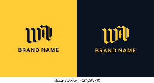 Logo de las letras iniciales minimalistas de WA. Este logo incorpora con la tipografía moderna de forma creativa. Será adecuado para qué empresa o nombre de marca inician esas iniciales.