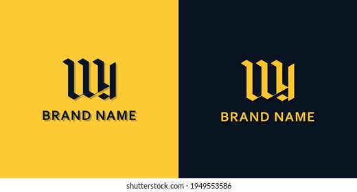 Minimalist Initial letters WY logo. This logo incorporate with modern typeface in the creative way. It will be suitable for which company or brand name start those initial.