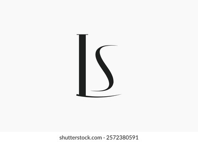 minimalist initial Ls symbol logo design vector. monogram letter LS icon logo vector design template with modern, simple and elegant styles isolated on white background