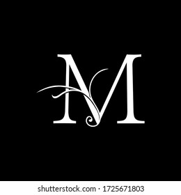 Monogram Luxury Letter M Logo Icon Stock Vector (Royalty Free) 1582110862