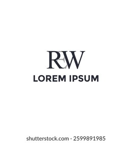 Minimalist Initial REW Logo Modern