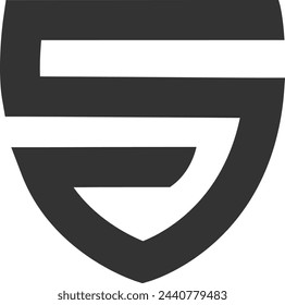 Minimalist initial S Shield Logo
