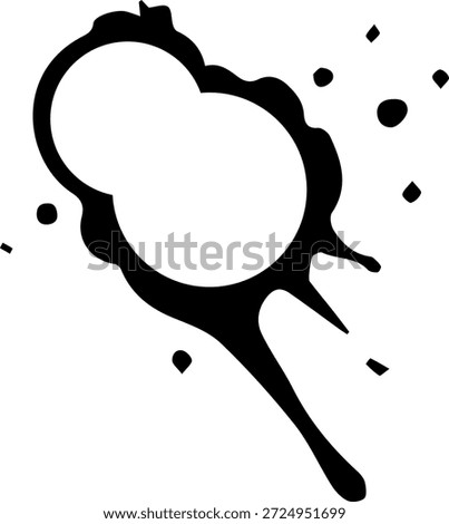 Minimalist ink dot with a compact form and a clean hollow center.