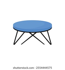 Minimalist Interior Vector Illustration - Floor Table