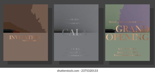 Minimalist invitation card background vector. Elegant Minimal shape, Premium design illustration for gala card, grand opening, party invitation, wedding.
