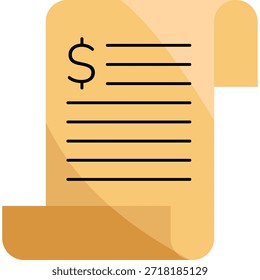 Diseño plano de factura de Factura minimalista
