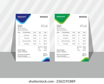 Minimalist Invoice Design Template for your Company.