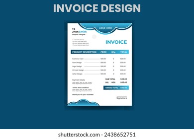 A minimalist invoice template design