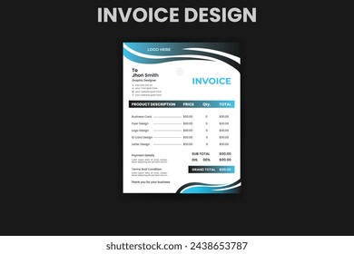 A minimalist invoice template design