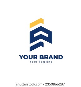 Minimalist IP, PI logo on a white background, Vector illustration